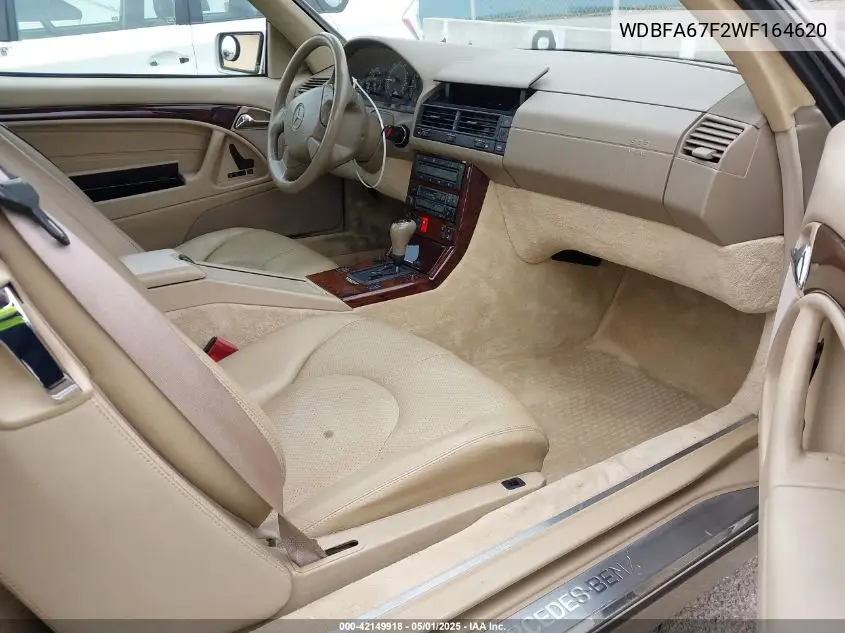 1998 Mercedes-Benz Sl 500 VIN: WDBFA67F2WF164620 Lot: 42149918
