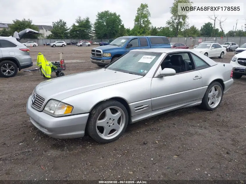 1999 Mercedes-Benz Sl 500 VIN: WDBFA68F8XF178585 Lot: 42256180