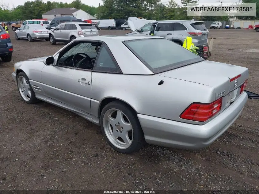 1999 Mercedes-Benz Sl 500 VIN: WDBFA68F8XF178585 Lot: 42256180
