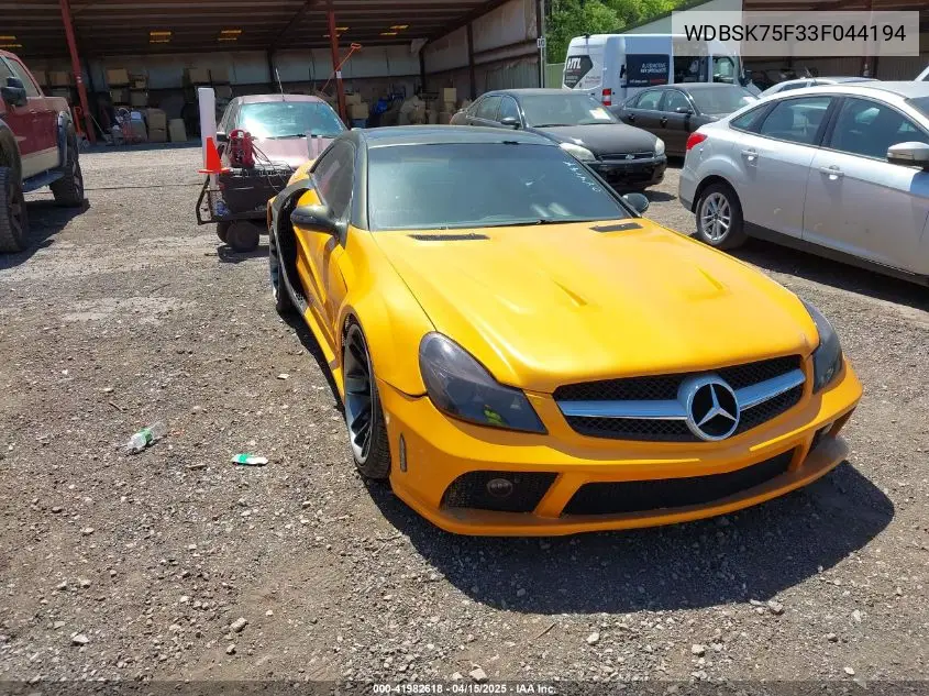 2003 Mercedes-Benz Sl 500 VIN: WDBSK75F33F044194 Lot: 41982618