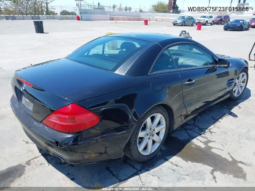 2003 Mercedes-Benz Sl 500 VIN: WDBSK75F23F015866 Lot: 42415510