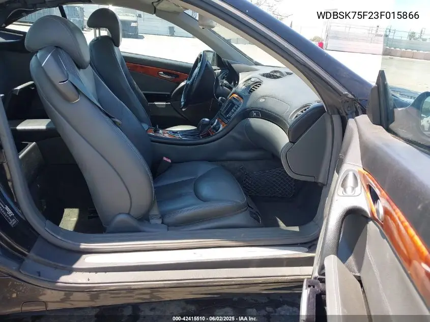 2003 Mercedes-Benz Sl 500 VIN: WDBSK75F23F015866 Lot: 42415510