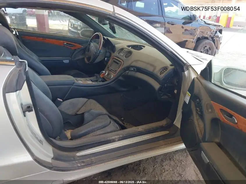 2003 Mercedes-Benz Sl 500 VIN: WDBSK75F53F008054 Lot: 42506066
