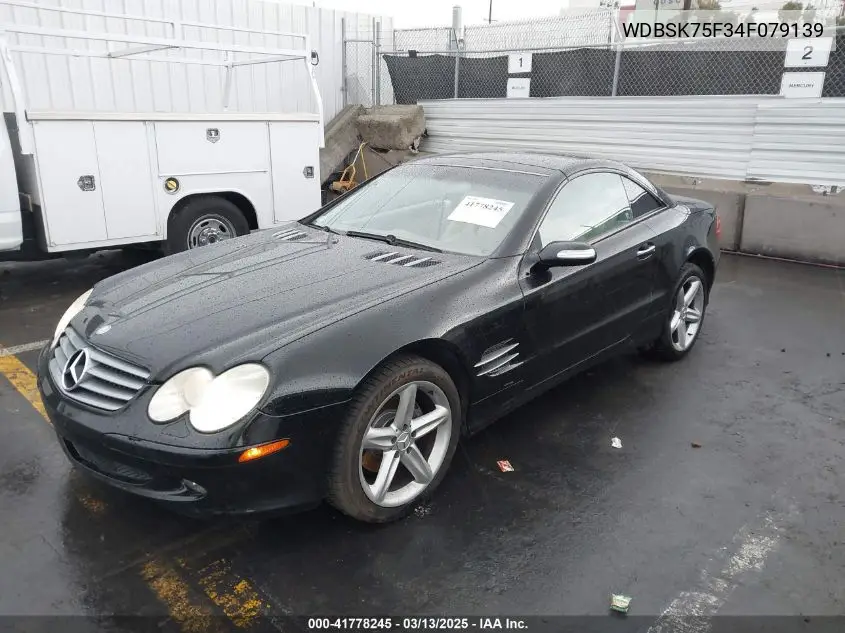 2004 Mercedes-Benz Sl 500 VIN: WDBSK75F34F079139 Lot: 41778245