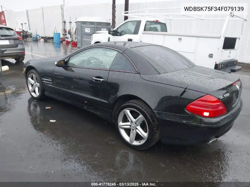 2004 Mercedes-Benz Sl 500 VIN: WDBSK75F34F079139 Lot: 41778245
