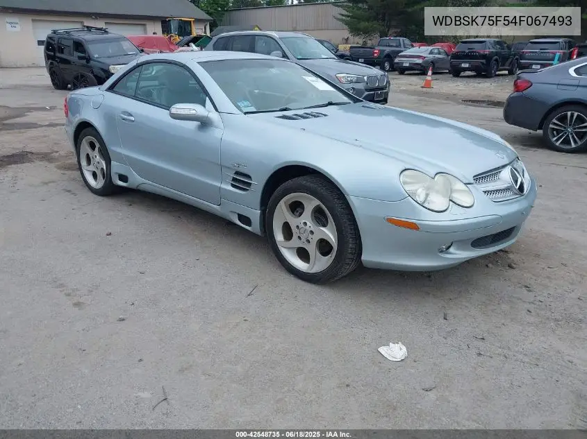 2004 Mercedes-Benz Sl 500 VIN: WDBSK75F54F067493 Lot: 42548735