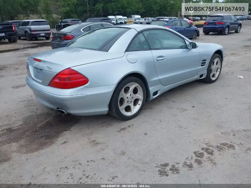 2004 Mercedes-Benz Sl 500 VIN: WDBSK75F54F067493 Lot: 42548735