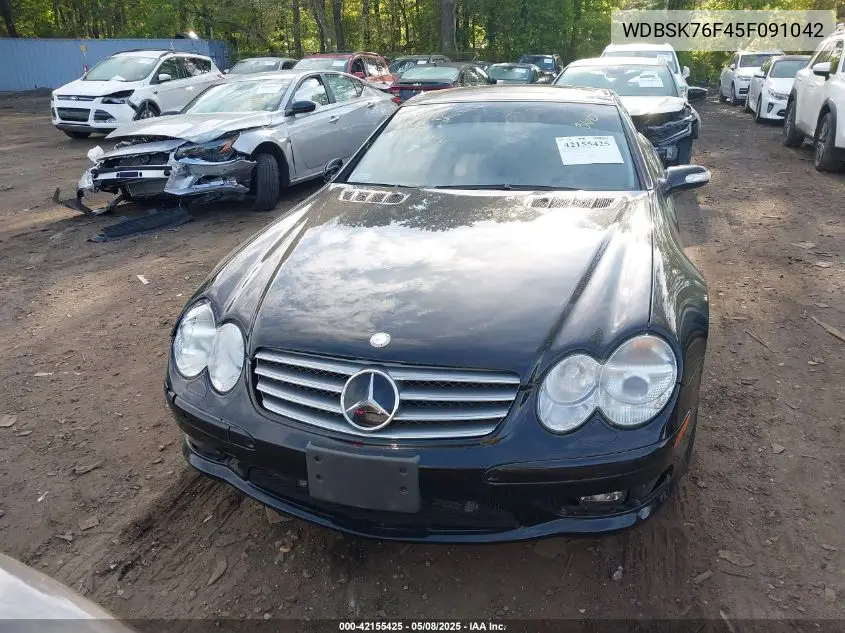 2005 Mercedes-Benz Sl 600 VIN: WDBSK76F45F091042 Lot: 42155425