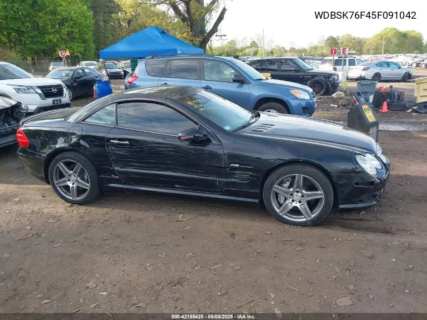 2005 Mercedes-Benz Sl 600 VIN: WDBSK76F45F091042 Lot: 42155425