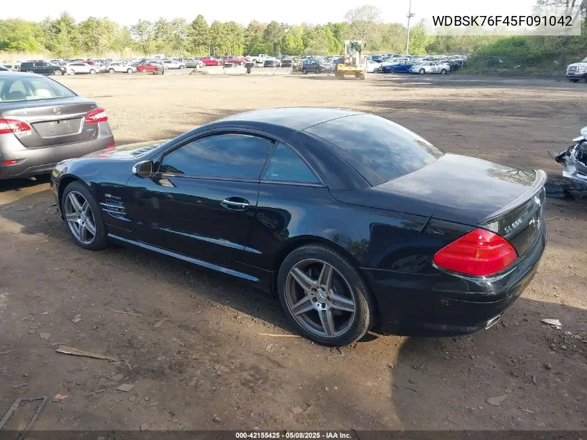 2005 Mercedes-Benz Sl 600 VIN: WDBSK76F45F091042 Lot: 42155425