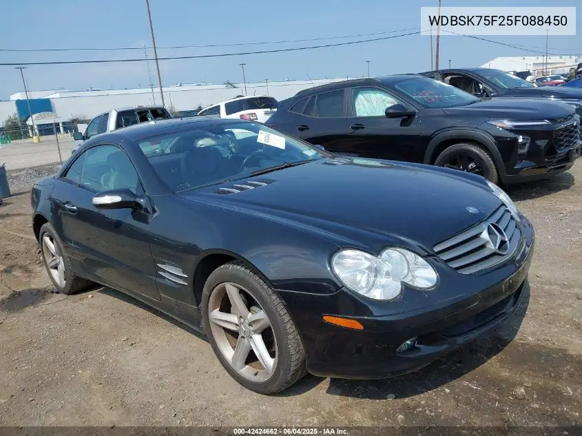 2005 Mercedes-Benz Sl 500 VIN: WDBSK75F25F088450 Lot: 42424662