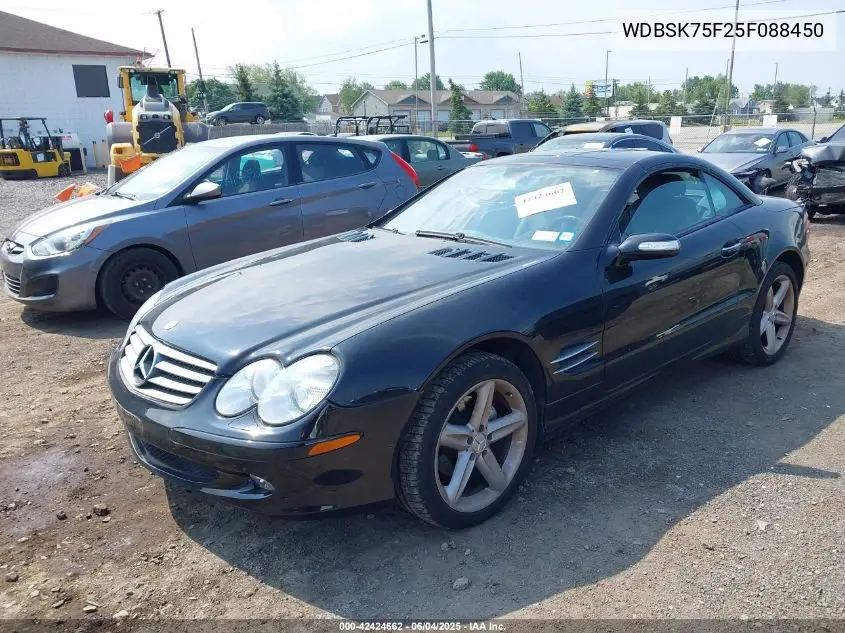 2005 Mercedes-Benz Sl 500 VIN: WDBSK75F25F088450 Lot: 42424662