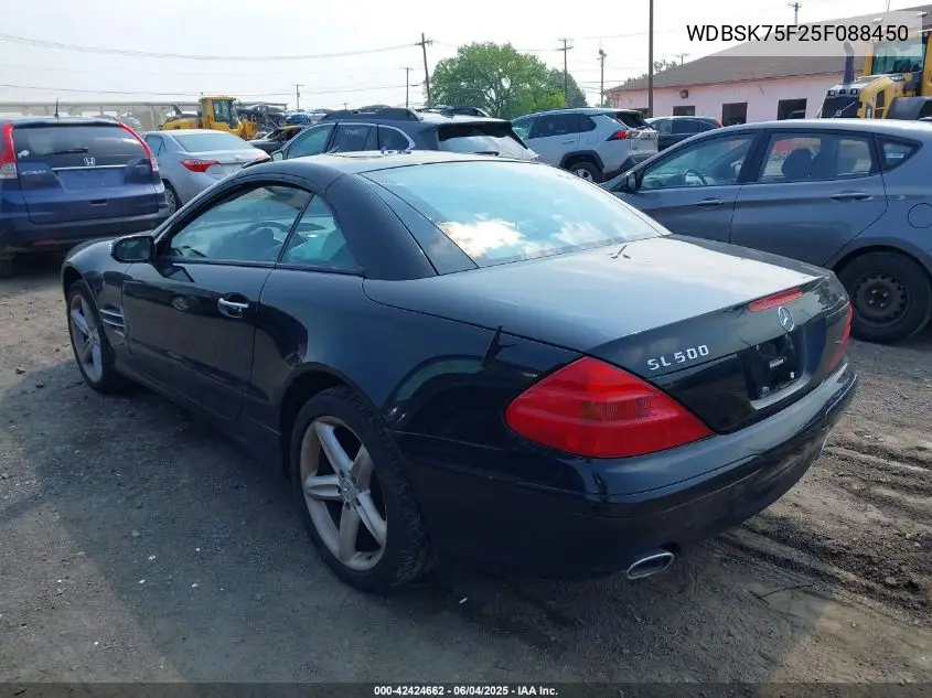 2005 Mercedes-Benz Sl 500 VIN: WDBSK75F25F088450 Lot: 42424662