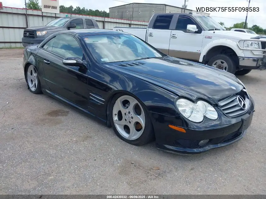 2005 Mercedes-Benz Sl 500 VIN: WDBSK75F55F098583 Lot: 42430332