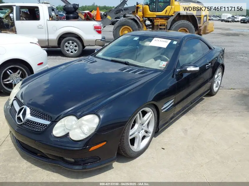 2006 Mercedes-Benz Sl 500 VIN: WDBSK75F46F117156 Lot: 42133180