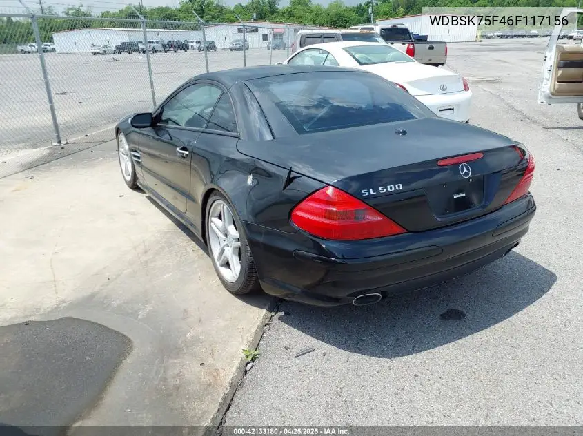 2006 Mercedes-Benz Sl 500 VIN: WDBSK75F46F117156 Lot: 42133180