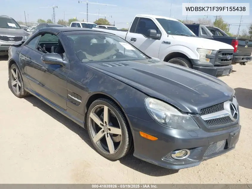 2009 Mercedes-Benz Sl550 VIN: WDBSK71F39F155438 Lot: 41835926