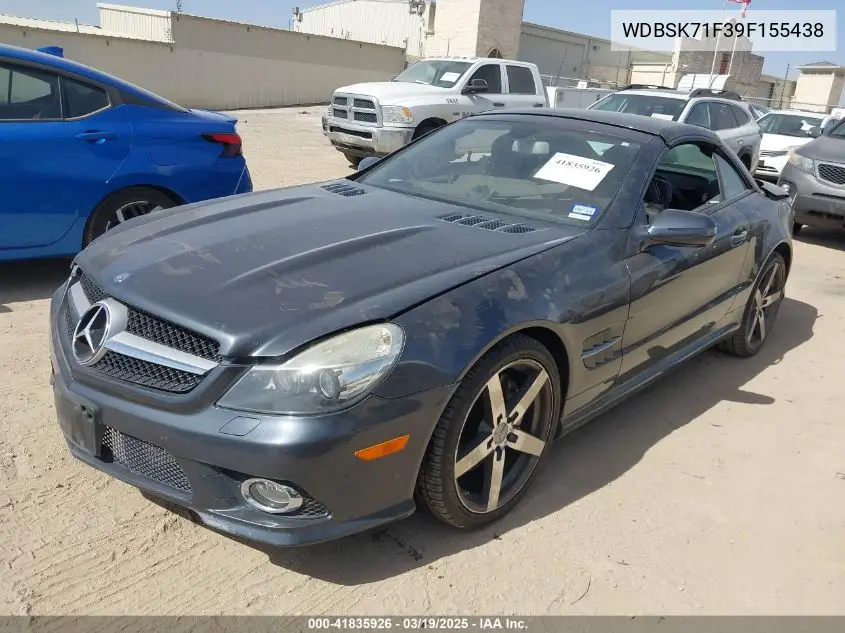 2009 Mercedes-Benz Sl550 VIN: WDBSK71F39F155438 Lot: 41835926