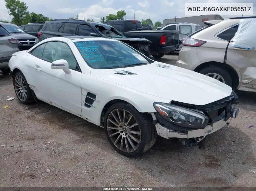 2019 Mercedes-Benz Sl 450 VIN: WDDJK6GAXKF056517 Lot: 42683133