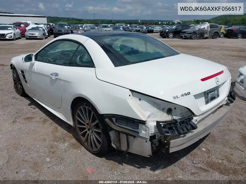 2019 Mercedes-Benz Sl 450 VIN: WDDJK6GAXKF056517 Lot: 42683133