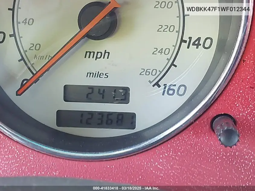 1998 Mercedes-Benz Slk 230 VIN: WDBKK47F1WF012344 Lot: 41833418