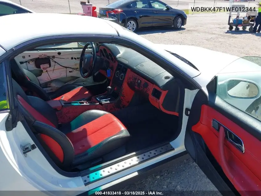 1998 Mercedes-Benz Slk 230 VIN: WDBKK47F1WF012344 Lot: 41833418