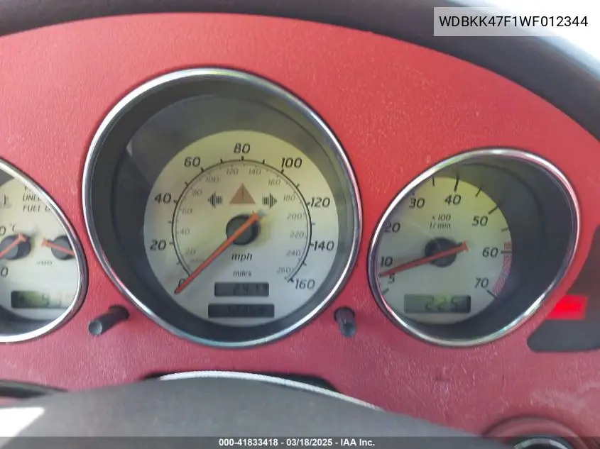 1998 Mercedes-Benz Slk 230 VIN: WDBKK47F1WF012344 Lot: 41833418