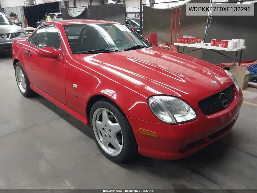 1999 Mercedes-Benz Slk 230 Kompressor VIN: WDBKK47F0XF132296 Lot: 41915830