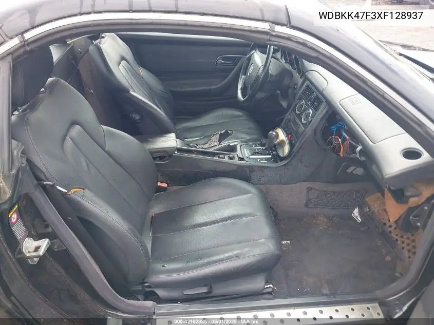 1999 Mercedes-Benz Slk 230 Kompressor VIN: WDBKK47F3XF128937 Lot: 42162885