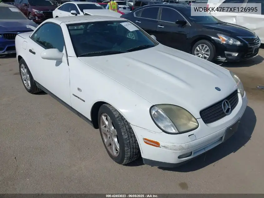1999 Mercedes-Benz Slk 230 Kompressor VIN: WDBKK47F7XF126995 Lot: 42453023