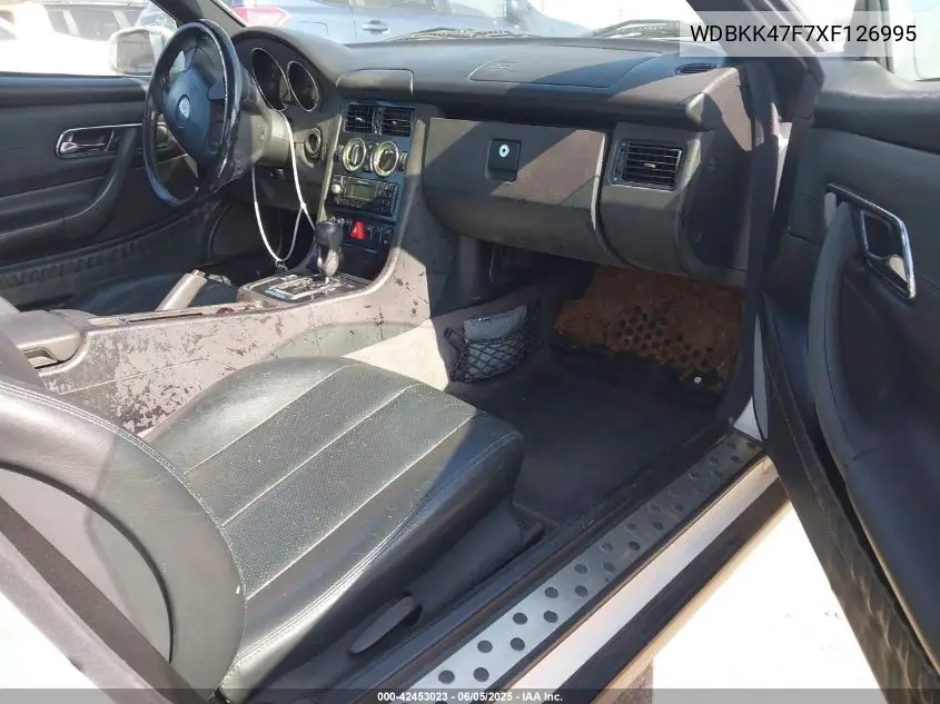 1999 Mercedes-Benz Slk 230 Kompressor VIN: WDBKK47F7XF126995 Lot: 42453023