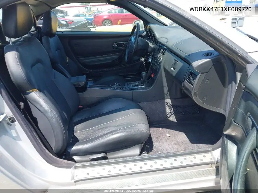 1999 Mercedes-Benz Slk 230 Kompressor VIN: WDBKK47F1XF089720 Lot: 42579464