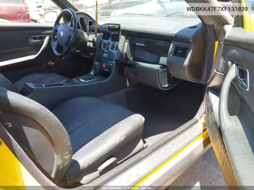 1999 Mercedes-Benz Slk 230 Kompressor VIN: WDBKK47F7XF131839 Lot: 42648299