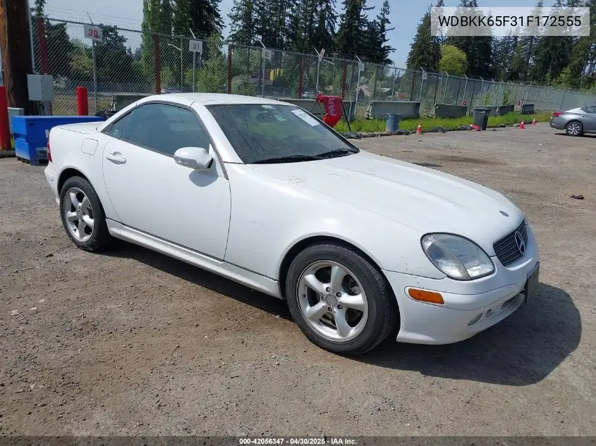 2001 Mercedes-Benz Slk 320 VIN: WDBKK65F31F172555 Lot: 42056347