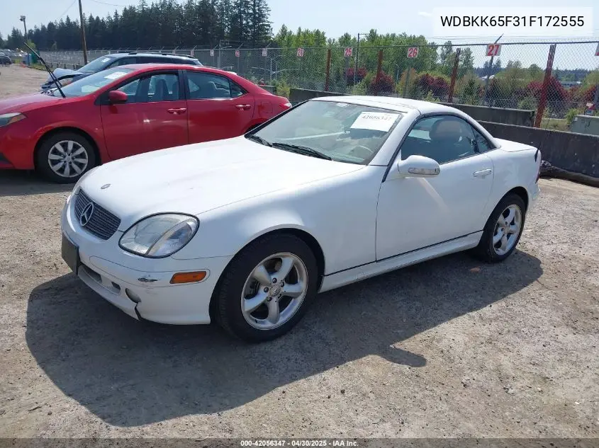 2001 Mercedes-Benz Slk 320 VIN: WDBKK65F31F172555 Lot: 42056347