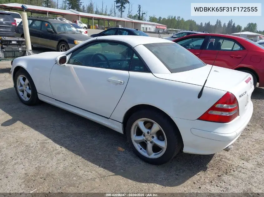 2001 Mercedes-Benz Slk 320 VIN: WDBKK65F31F172555 Lot: 42056347