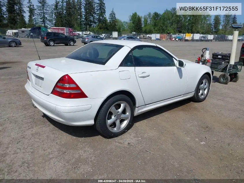 2001 Mercedes-Benz Slk 320 VIN: WDBKK65F31F172555 Lot: 42056347