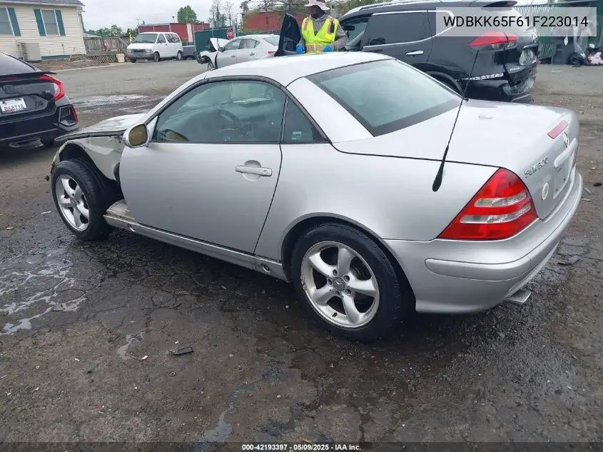 2001 Mercedes-Benz Slk 320 VIN: WDBKK65F61F223014 Lot: 42193397