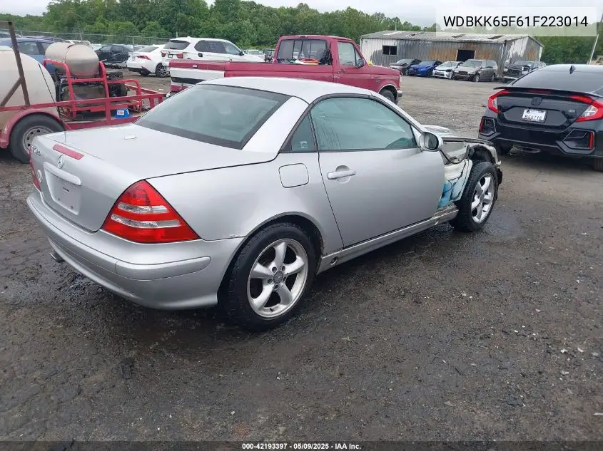 2001 Mercedes-Benz Slk 320 VIN: WDBKK65F61F223014 Lot: 42193397