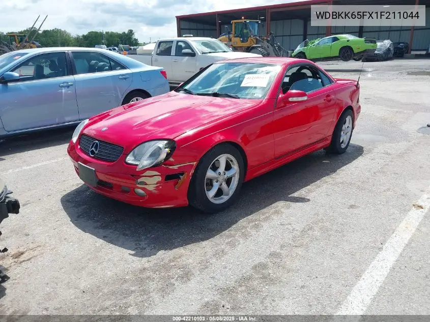 2001 Mercedes-Benz Slk 320 VIN: WDBKK65FX1F211044 Lot: 42210103
