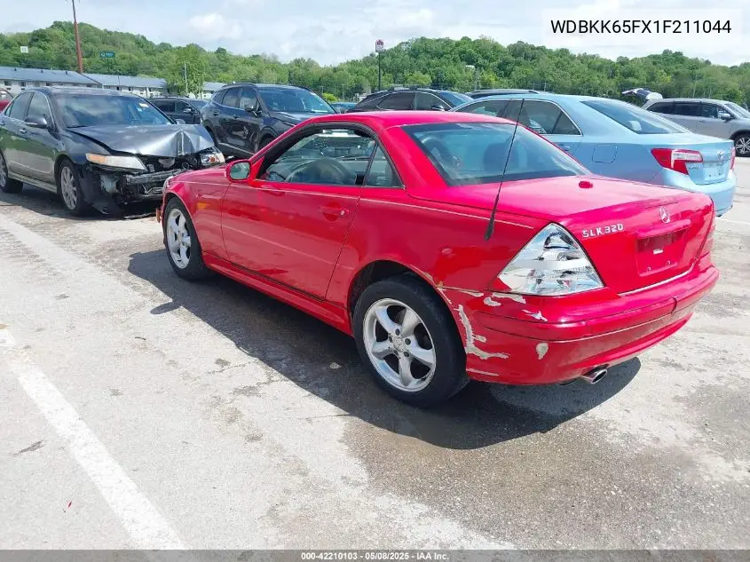 2001 Mercedes-Benz Slk 320 VIN: WDBKK65FX1F211044 Lot: 42210103