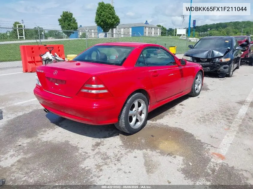 2001 Mercedes-Benz Slk 320 VIN: WDBKK65FX1F211044 Lot: 42210103