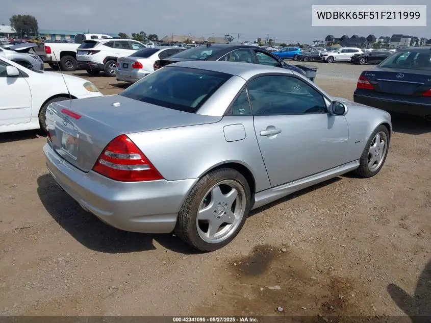 2001 Mercedes-Benz Slk 320 VIN: WDBKK65F51F211999 Lot: 42341095