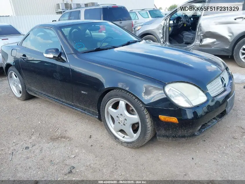 2001 Mercedes-Benz Slk 320 VIN: WDBKK65F51F231329 Lot: 42405459