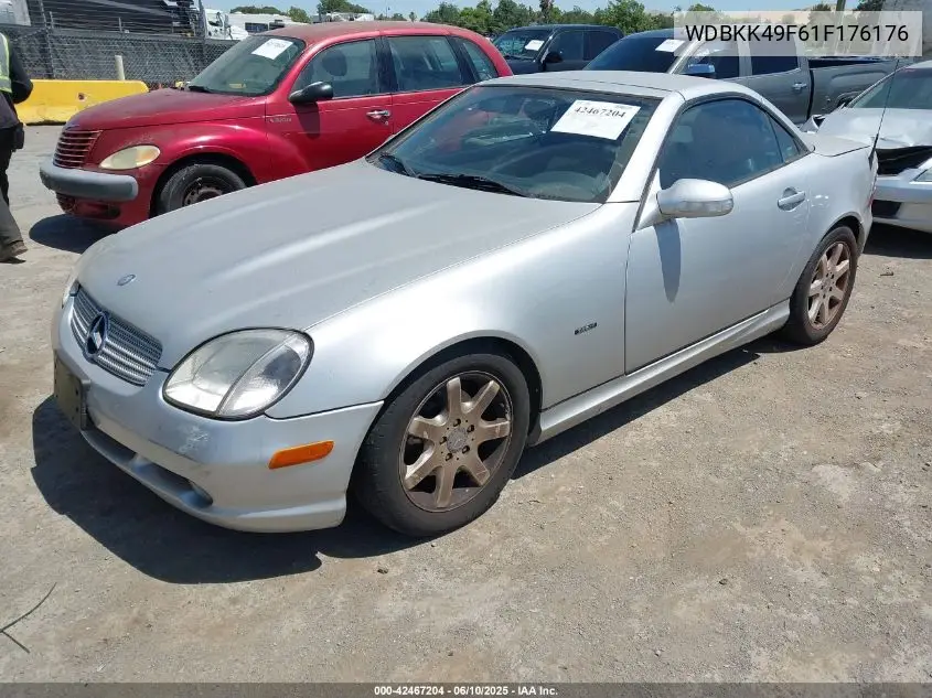 2001 Mercedes-Benz Slk 230 Kompressor VIN: WDBKK49F61F176176 Lot: 42467204