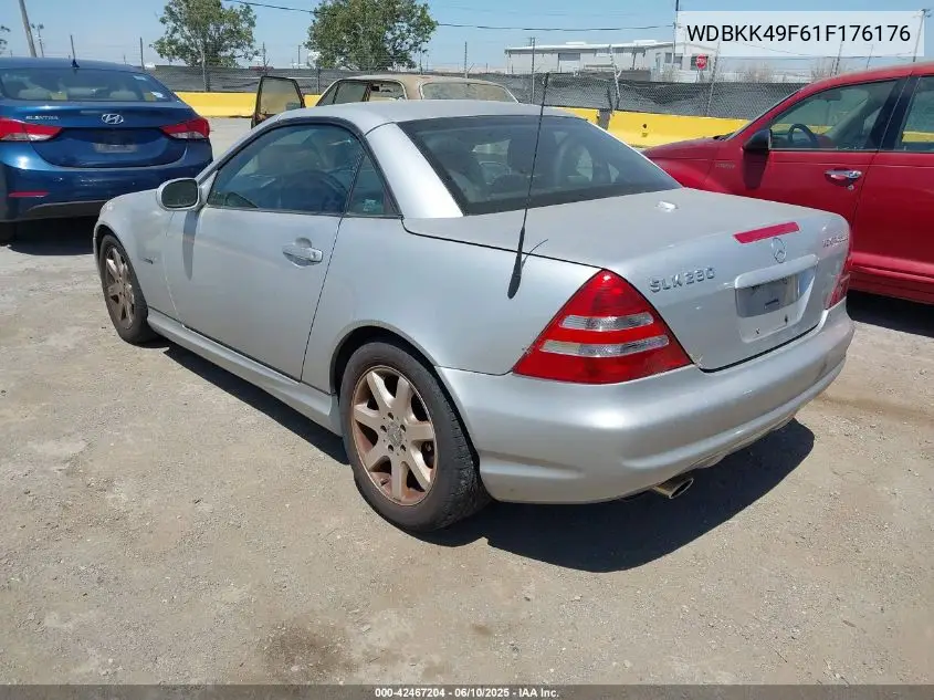 2001 Mercedes-Benz Slk 230 Kompressor VIN: WDBKK49F61F176176 Lot: 42467204