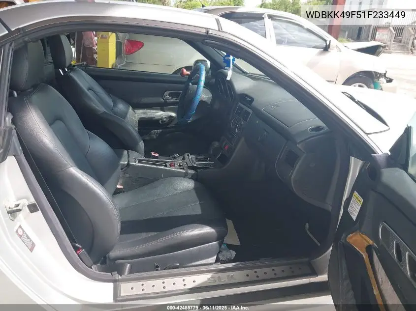 2001 Mercedes-Benz Slk 230 Kompressor VIN: WDBKK49F51F233449 Lot: 42485779