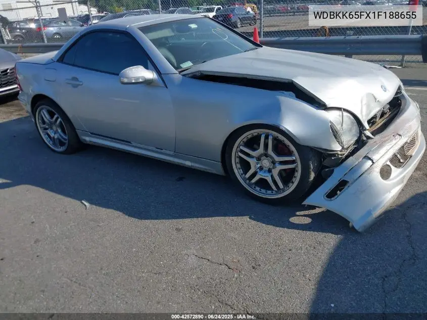 2001 Mercedes-Benz Slk 320 VIN: WDBKK65FX1F188655 Lot: 42572890