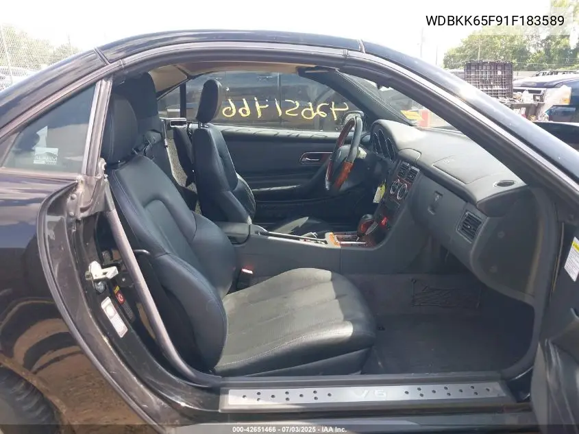 2001 Mercedes-Benz Slk 320 VIN: WDBKK65F91F183589 Lot: 42651466