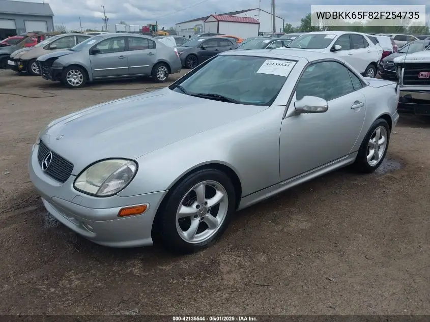 2002 Mercedes-Benz Slk 320 VIN: WDBKK65F82F254735 Lot: 42135544